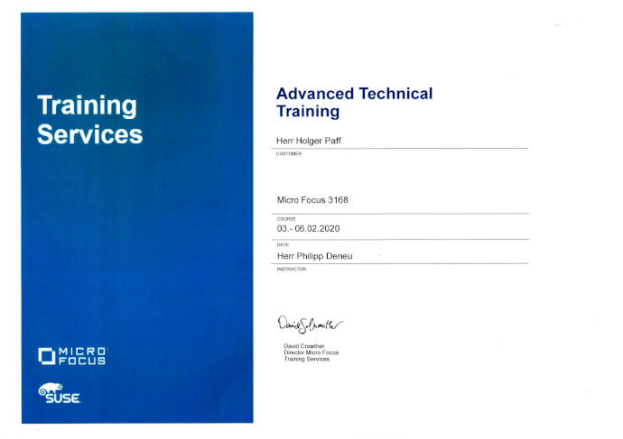 Microfocus Advanced Technical Training